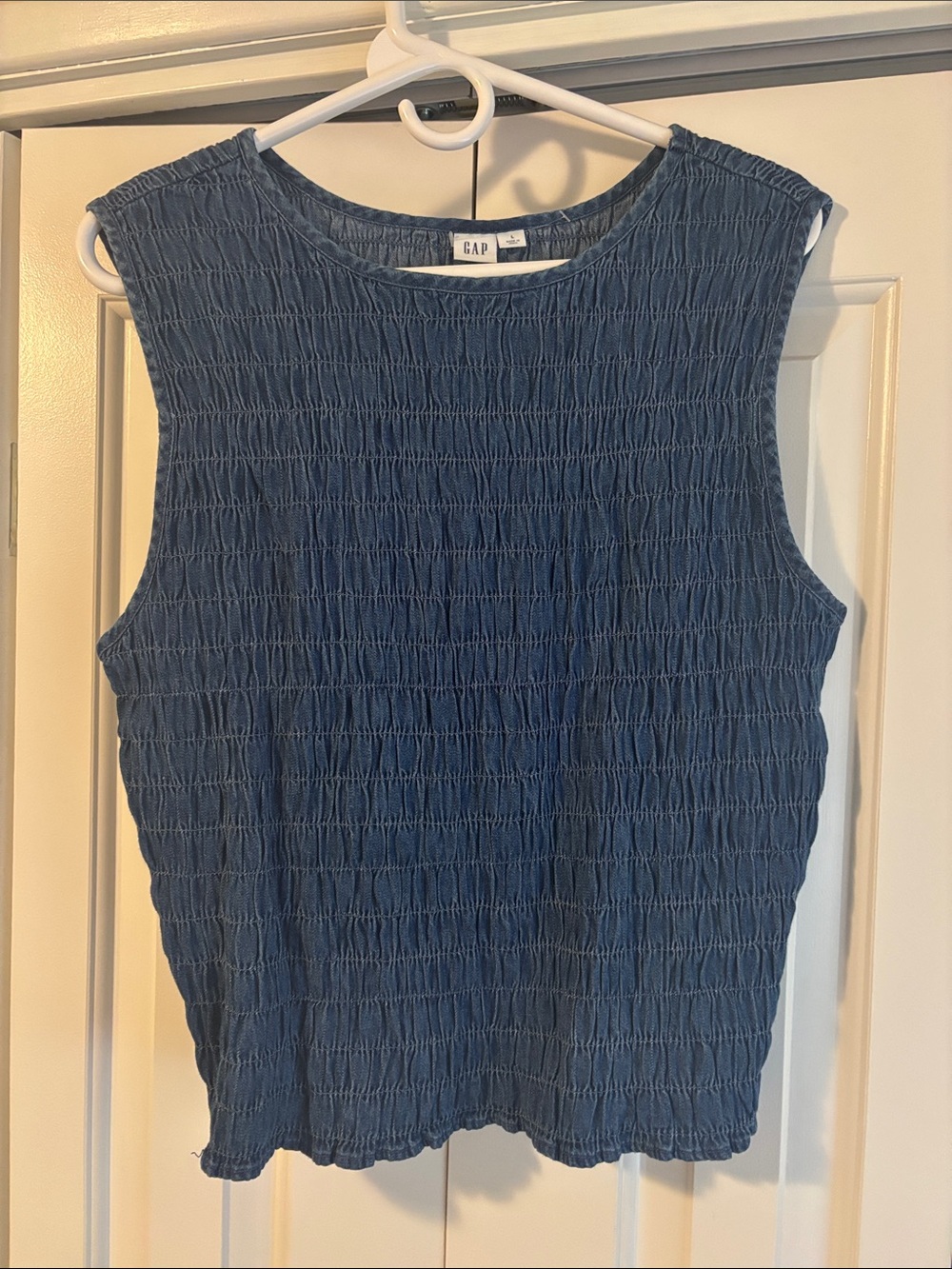 Gap Smocked Denim Top